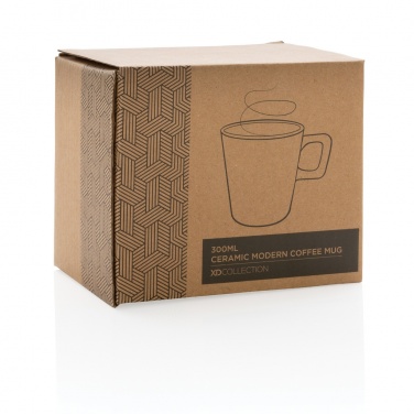 Logo trade promotional products image of: Ceramic modern coffee mug 300ml