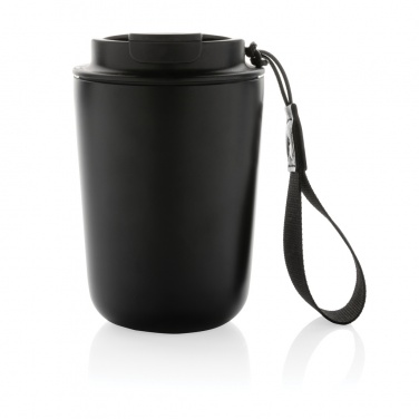 Logo trade promotional merchandise photo of: Cuppa RCS re-steel vacuum tumbler with lanyard