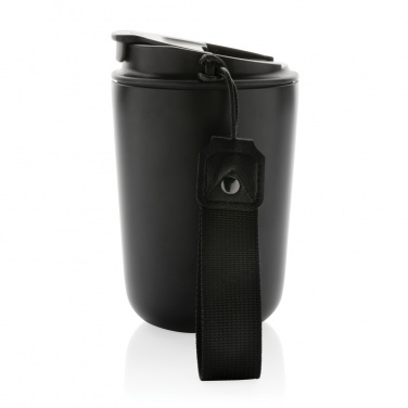 Logo trade promotional gifts picture of: Cuppa RCS re-steel vacuum tumbler with lanyard