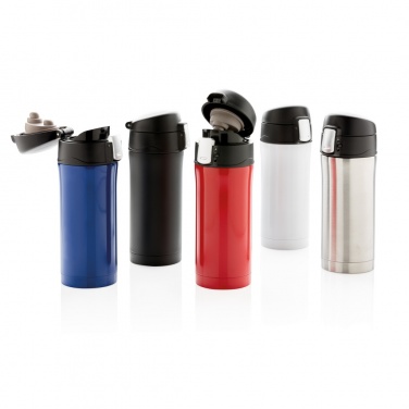 Logotrade promotional merchandise picture of: RCS Recycled stainless steel easy lock vacuum mug