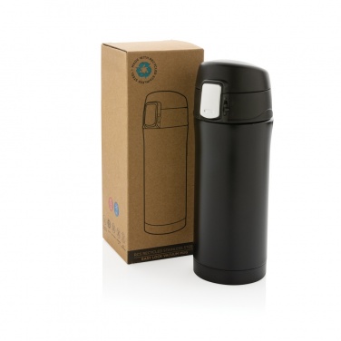 Logo trade promotional giveaway photo of: RCS Recycled stainless steel easy lock vacuum mug