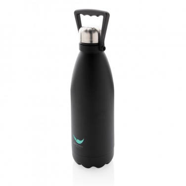 Logo trade corporate gifts image of: RCS Recycled stainless steel large vacuum bottle 1.5L