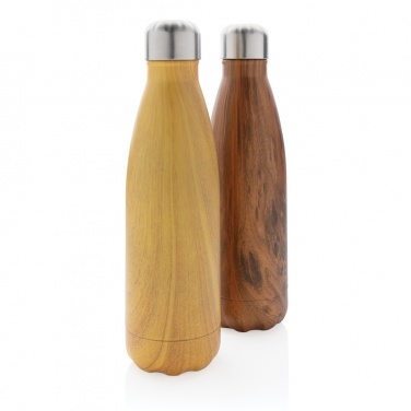 Logo trade promotional items picture of: Vacuum insulated stainless steel bottle with wood print
