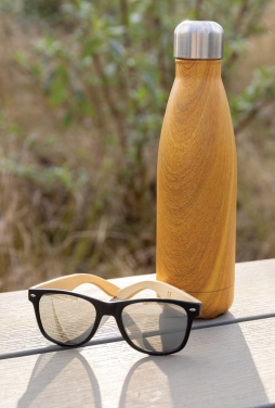 Logotrade advertising products photo of: Vacuum insulated stainless steel bottle with wood print