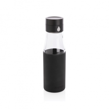 Logo trade promotional gifts image of: Ukiyo glass hydration tracking bottle with sleeve