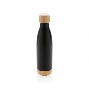 Logotrade promotional giveaways photo of: Vacuum stainless steel bottle with bamboo lid and bottom