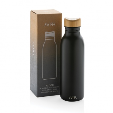 Logotrade promotional giveaway picture of: Avira Alcor RCS Re-steel single wall water bottle 600 ML