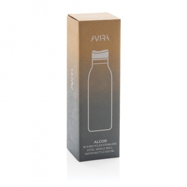 Logotrade corporate gift image of: Avira Alcor RCS Re-steel single wall water bottle 600 ML