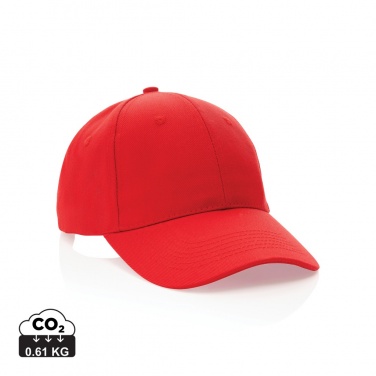 Logo trade promotional merchandise photo of: Impact 6 panel 280gr Recycled cotton cap with AWARE™ tracer