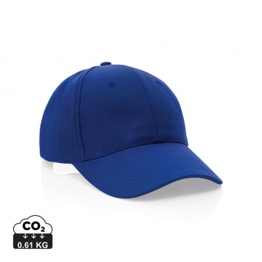 Logo trade promotional products image of: Impact 6 panel 280gr Recycled cotton cap with AWARE™ tracer