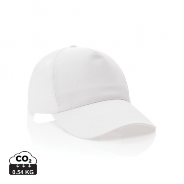 Logo trade promotional gifts picture of: Impact 5 panel 190gr Recycled cotton cap with AWARE™ tracer