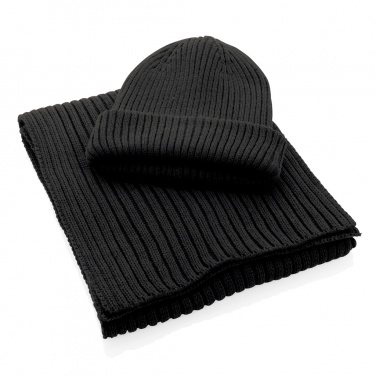 Logo trade advertising product photo of: Impact AWARE™ Polylana® knitted scarf 180 x 25cm