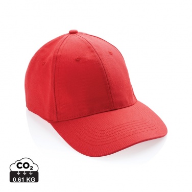 Logo trade promotional items image of: Impact 6 panel 280gr Recycled cotton cap with AWARE™ tracer