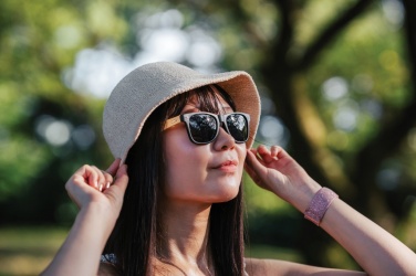 Logo trade business gifts image of: Bamboo and RCS recycled plastic sunglasses