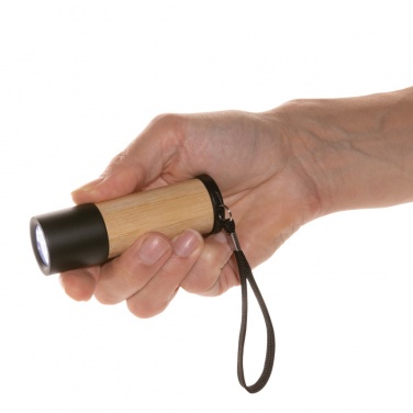 Logo trade promotional gift photo of: Bamboo and RCS certfied recycled plastic torch