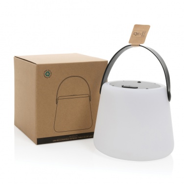 Logo trade promotional merchandise image of: SolarGlow RCS recycled ABS USB-rechargeable outdoor light