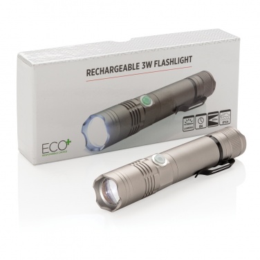 Logotrade promotional gifts photo of: Rechargeable 3W flashlight