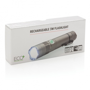 Logotrade advertising product picture of: Rechargeable 3W flashlight
