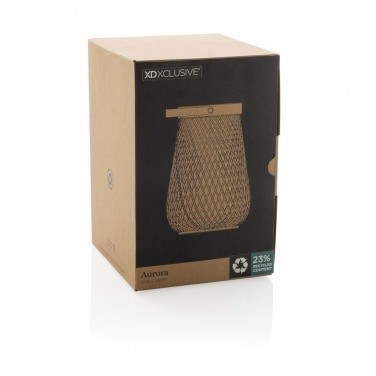 Logotrade corporate gift picture of: Aurora RCS recycled plastic USB re-chargeable table lamp