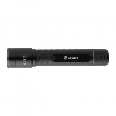 Logotrade promotional merchandise image of: Gear X RCS recycled aluminum USB-rechargeable torch