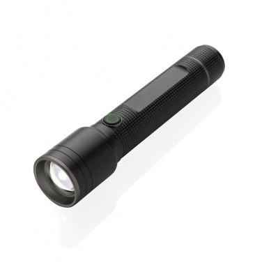 Logo trade promotional merchandise photo of: Gear X RCS recycled aluminum USB-rechargeable torch large