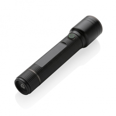 Logo trade promotional gift photo of: Gear X RCS recycled aluminum USB-rechargeable torch large