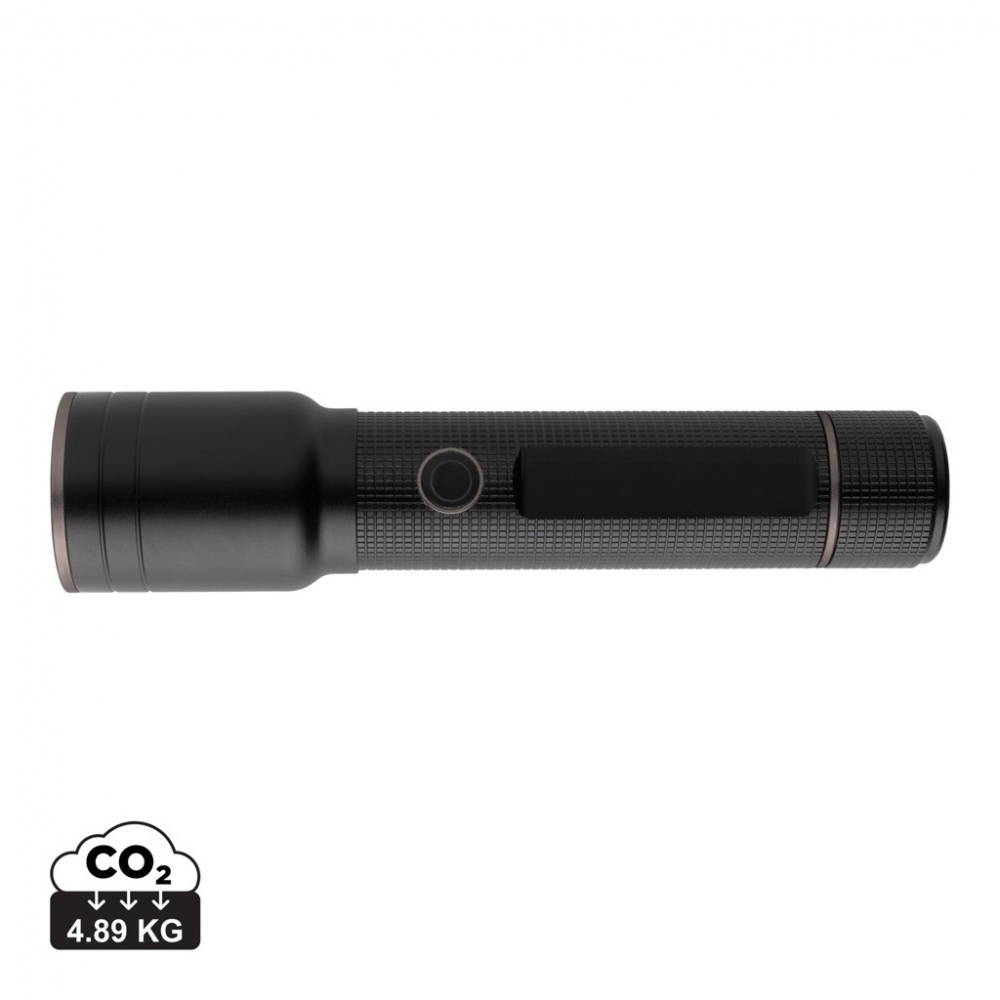 Logo trade promotional items image of: RCS recycled aluminum USB-rechargeable heavy duty torch