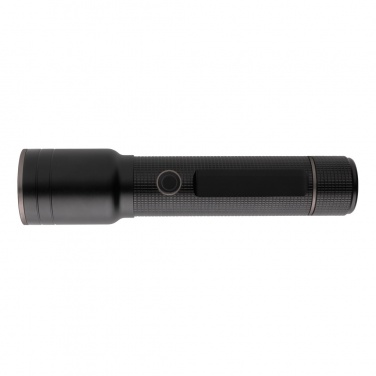 Logo trade promotional merchandise image of: RCS recycled aluminum USB-rechargeable heavy duty torch