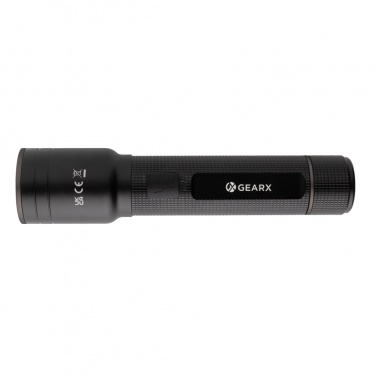Logotrade promotional product picture of: RCS recycled aluminum USB-rechargeable heavy duty torch