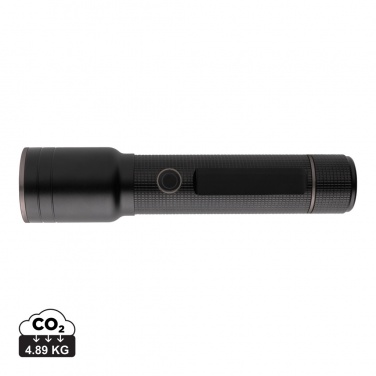 Logo trade promotional items image of: RCS recycled aluminum USB-rechargeable heavy duty torch
