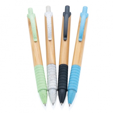Logo trade promotional gifts image of: Bamboo & wheat straw pen
