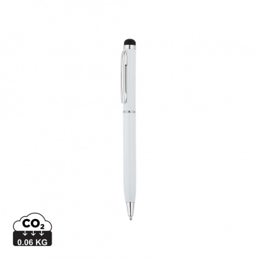 Logo trade advertising products image of: Thin metal stylus pen
