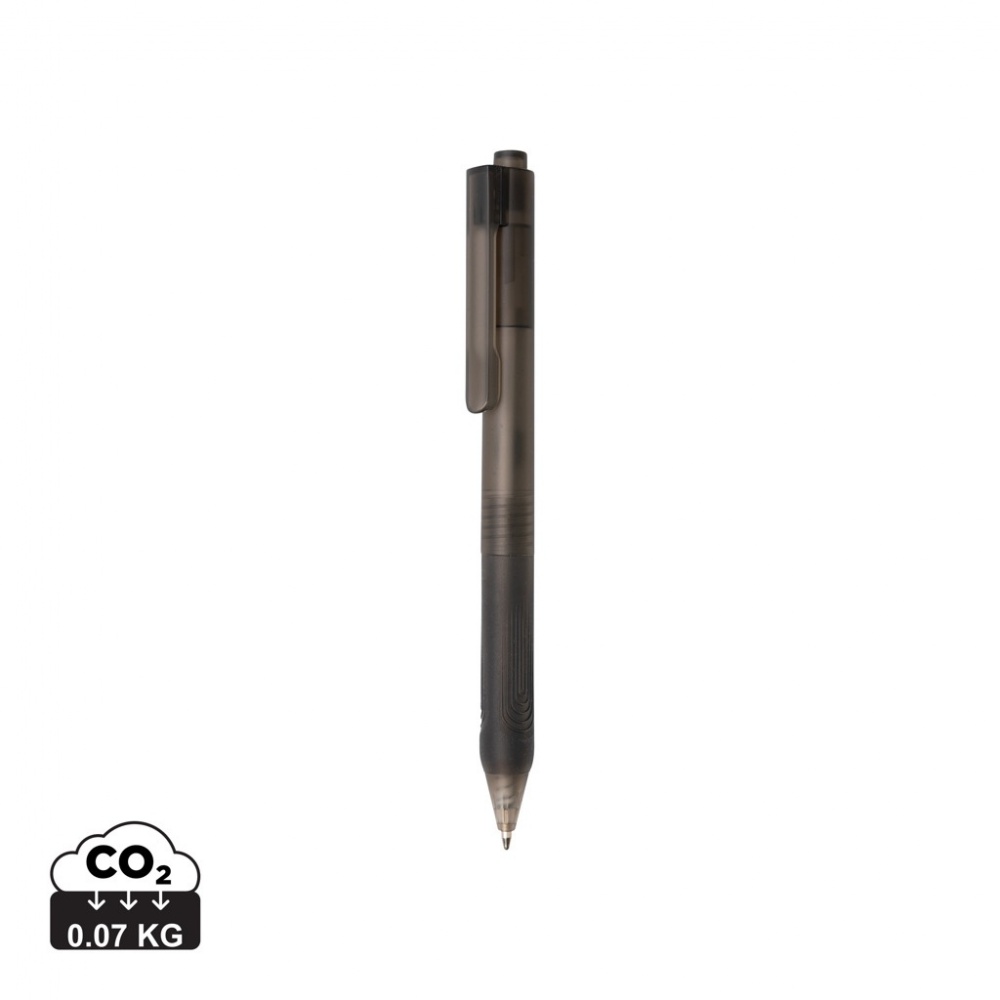 Logo trade promotional gifts image of: X9 frosted pen with silicone grip