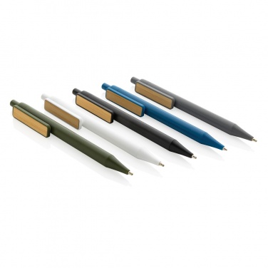 Logo trade business gifts image of: GRS RABS pen with bamboo clip