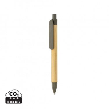 Logo trade promotional item photo of: Write responsible recycled paper barrel pen