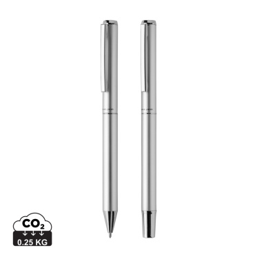 Logo trade promotional gifts image of: Swiss Peak Cedar RCS certified recycled aluminum pen set