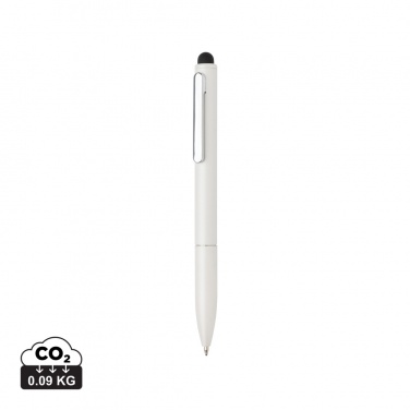 Logo trade promotional products picture of: Kymi RCS certified recycled aluminium pen with stylus