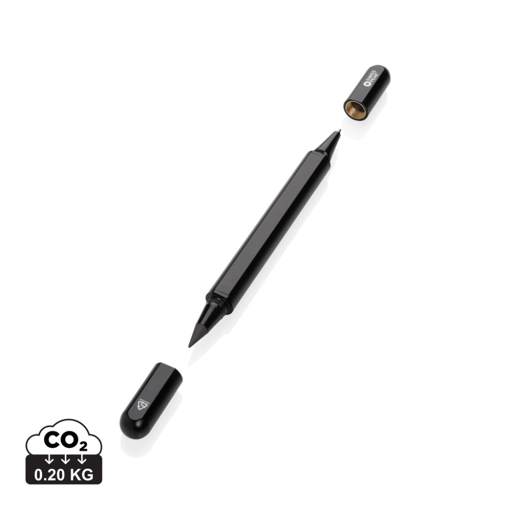 Logotrade promotional product picture of: Swiss Peak Storm RCS recycled aluminum dual tip pen