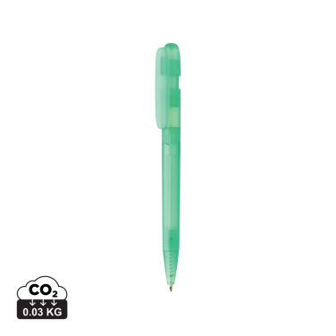 Logo trade advertising product photo of: Devin GRS certified RABS pen transparent