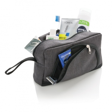 Logotrade promotional merchandise image of: Classic two tone toiletry bag