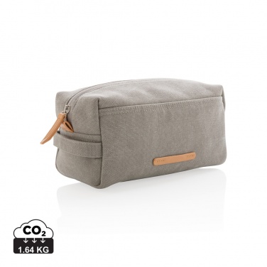 Logo trade business gift photo of: Canvas toiletry bag PVC free
