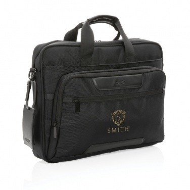 Logo trade corporate gift photo of: Swiss Peak AWARE™ RPET Voyager 15.6" laptop bag