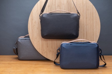 Logo trade promotional merchandise image of: Impact AWARE™ 300D two tone deluxe 15.6" laptop bag