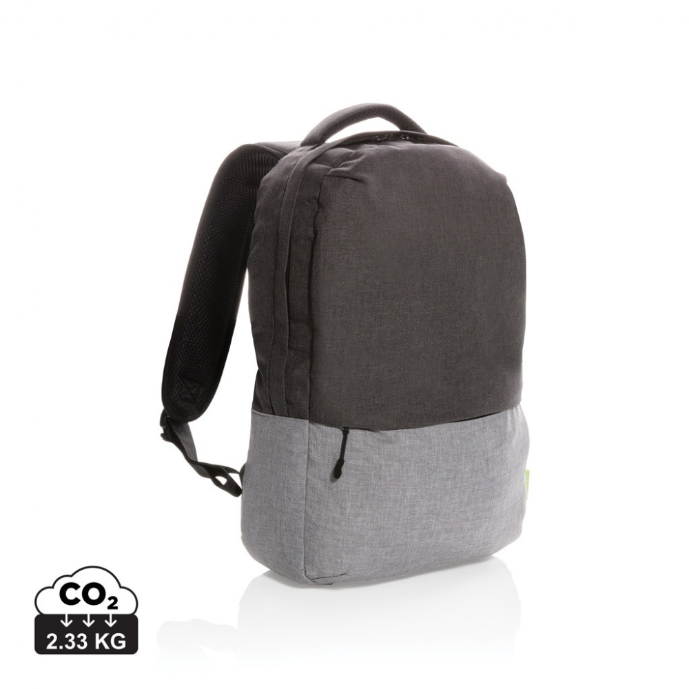 Logotrade promotional items photo of: Duo colour RPET 15.6" RFID laptop backpack PVC free