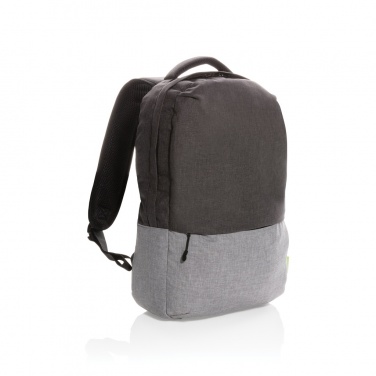 Logotrade corporate gift picture of: Duo colour RPET 15.6" RFID laptop backpack PVC free