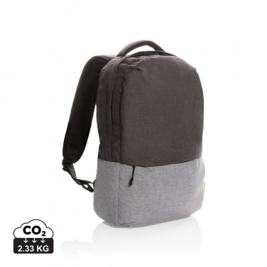 Logo trade corporate gift photo of: Duo colour RPET 15.6" RFID laptop backpack PVC free