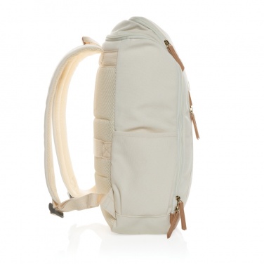 Logotrade promotional merchandise image of: Impact AWARE™ 16 oz. recycled canvas 15" laptop backpack