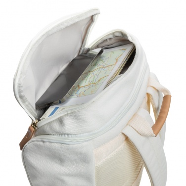 Logo trade corporate gift photo of: Impact AWARE™ 16 oz. recycled canvas 15" laptop backpack