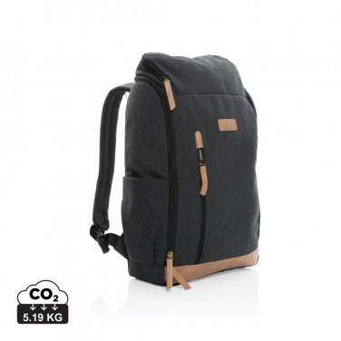Logo trade promotional products picture of: Impact AWARE™ 16 oz. recycled canvas 15" laptop backpack