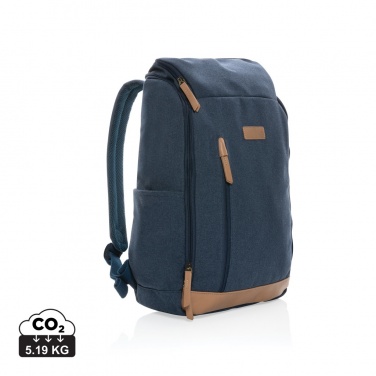 Logotrade promotional items photo of: Impact AWARE™ 16 oz. recycled canvas 15" laptop backpack